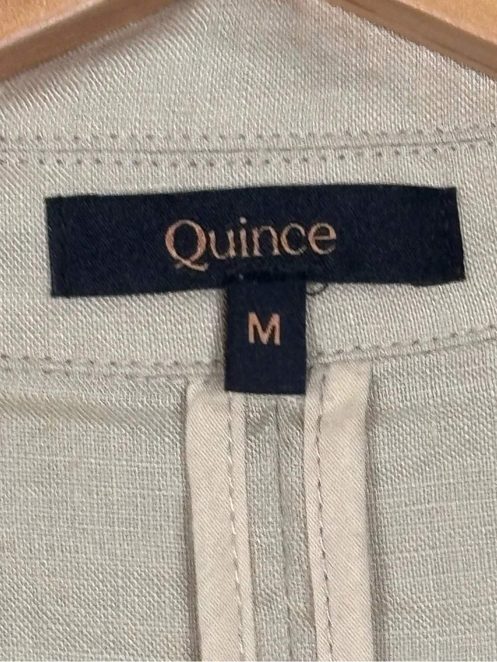 Quince 100% European Linen Blazer Jacket Driftwood Beige Size Medium
